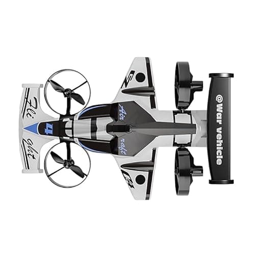 Image of HAWK’S WORK 2-in-1 F1 Flying Car & Stunt Drone, High-Speed Drift Race Car & 4-Axis Quadcopter, Easy to Control, Fun & Safe RC Toy for Indoor & Outdoor Play (White)