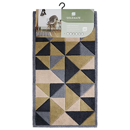Image of JVL SOLEMATE Hand Carved Trimetric Door Mat, 57 X 100 cm