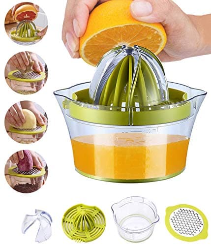 Image of Snowpea Manual Juicer Lemon Squeezers Dishwasher Safe, Multifunctional Orange Citrus Lime Juicer, Hand Fruit Press with Measuring Container 400ml