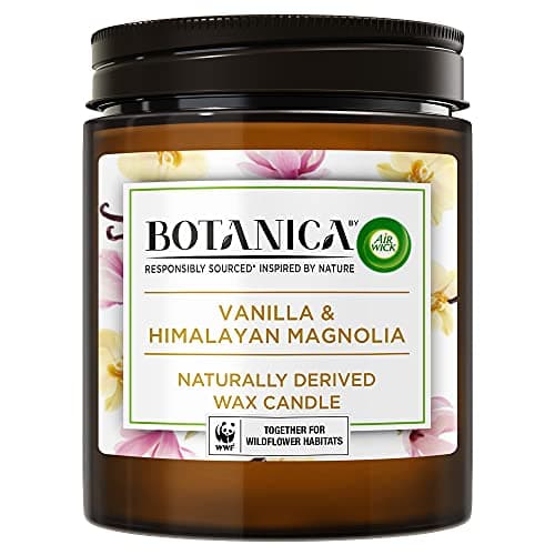 Image of Botanica by Air Wick Air Freshener Naturally Derived Wax Candle Vanilla and Himalayan Magnolia 205 g