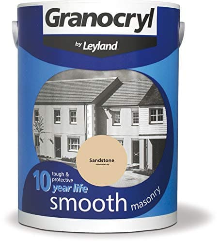 Image of Leyland Granocryl Smooth Masonry Paint - All Weather Protection - Durable Covering Power - Mould Resistant - Sandstone - 5L