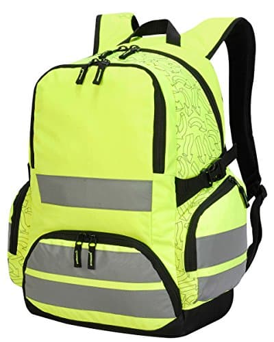 Image of Hi Vis SH7702 Shugon London Pro Hi-Vis Backpack Bag Adjustable Padded Shoulder Straps and Webbed Carrying Handle (Hi Vis Yellow)