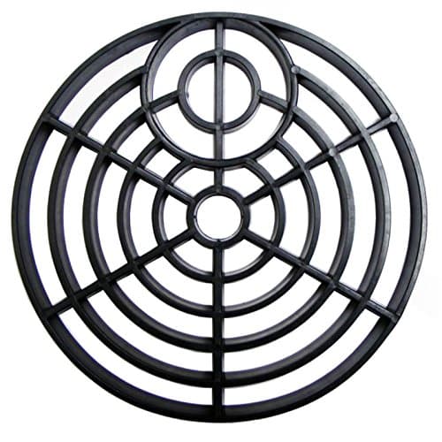 Image of ROUND 6" 15cm PLASTIC BLACK DRAIN COVER / GULLEY GRID / DRAINAGE GRILLE GULLY