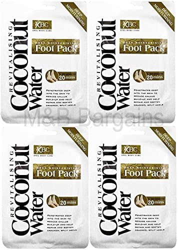 Image of 4 x Treatment Deep Moisturising Revitalising Coconut Water Foot Pack