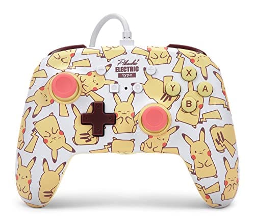Image of PowerA Enhanced Wired Controller for Nintendo Switch – Pikachu Blush