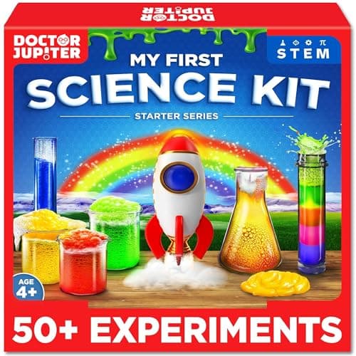 Image of Doctor Jupiter Science Experiments Kit for Kids Ages 4+ | Birthday Gift for 4-5-6-7 Years Old Girls and Boys | STEM Toys | Chemistry Set | 50+ Experiments Starter Series