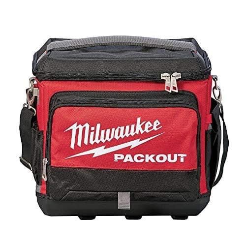 Image of MILWAUKEE PACKOUT BALISTIC NAILON BAG | 1680D 50cm | VERSATILE | DURABLE | 22L COOLER BAG | RED/BLACK