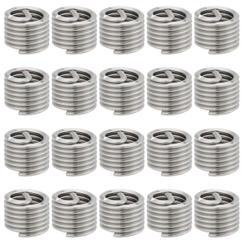 Image of AS Axis Spindleon 20PCS M6 x 1.0 x 9mm Wire Thread Inserts 1.5D Stainless Steel Helical Thread Repair Kit