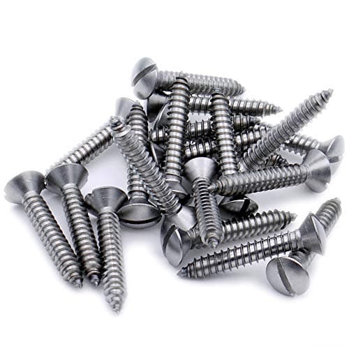 Image of No.10 x 0.625 (4.8mm x 16mm) Slot Raised Countersunk Self-Tapping Screw - Stainless Steel (A2) (Pack of 20)