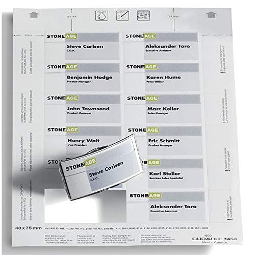 Image of Durable 145302 - Badgemaker Inserts 150gsm 40x75mm 1453 (240 Inserts)