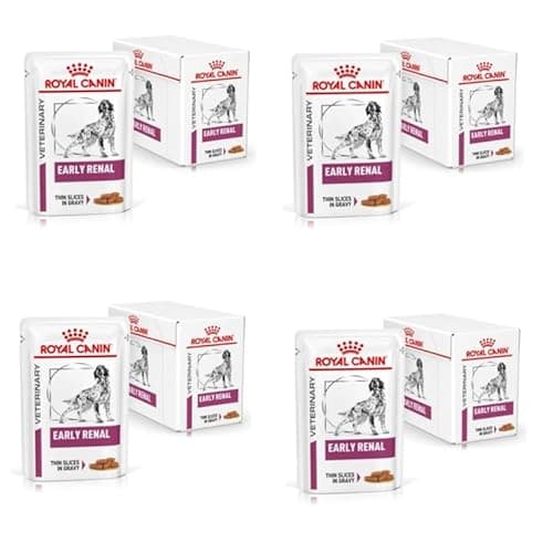 Image of Royal Canin Veterinary Early Renal | Pack of 4 | 4 x 12 x 100 g | Complete Diet Food for Adult Dogs | To Support Kidney Function | Pieces in Sauce