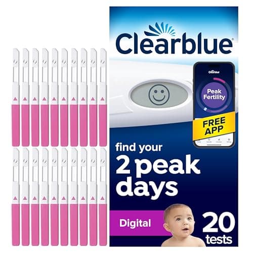 Image of Clearblue Digital Ovulation Tests Kit (OPK) Proven to Help You Get Pregnant, 1 Digital Holder and 20 Ovulation Tests, Packaging May Vary