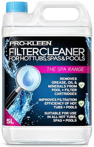 Image of Pro-Kleen MY1437 Hot Tub, Pool & Spa Filter Cartridge Cleaner 5L-10 Treatments-Improves Efficiency-Deeply Cleans and Removes Oils, Grease and Minerals, Multi
