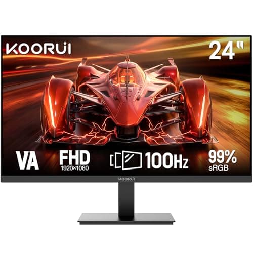 Image of KOORUI 24 inch Gaming monitor FHD,100Hz,1080p,Eye-cared,Flicker-Free,Ultra-slim,VESA,support HDMI, computer monitors