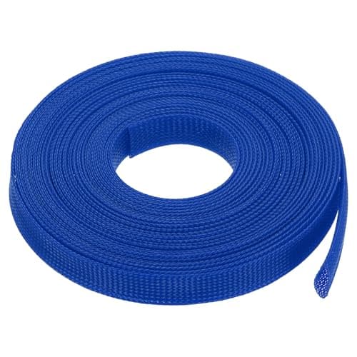 Image of sourcing map Expandable Sleeving,1-inch 25ft Cable Sleeve, Blue