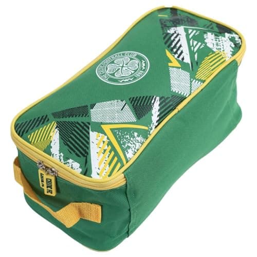 Image of Hy-Pro Celtic FC Vector Football Boot Bag – Officially Licensed One Size Shoe & Cleat Bag in Green/Yellow/White with Club Crest for Training & Match Days