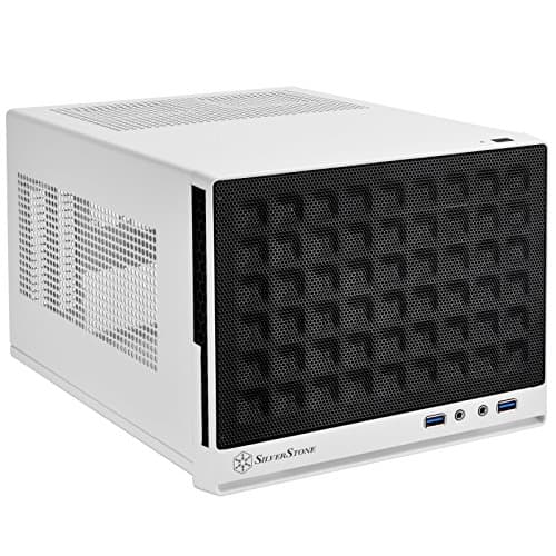 Image of SilverStone SST-SG13WB - Sugo Mini-ITX Compact Computer Cube Case, Mesh Front Panel, black white