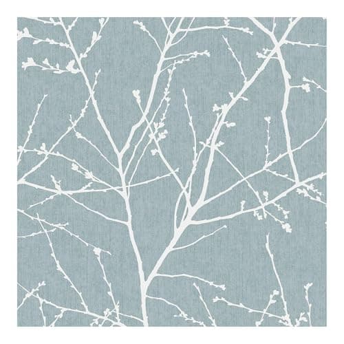 Image of Superfresco Easy Innocence Branch Duck Egg Wallpaper | Paste The Wall | Duck Egg Trees | Eco-Friendly
