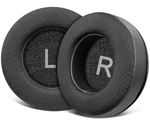 Image of SOULWIT Mesh Fabric Earpads Replacement for AKG Pro Audio K52 K72 K92 M220 K240 K241 K242 K271 K272 K340 K550 K551 K553 S MKII MK2. Ear Pads Cushions with Noise Isolation Foam, Added Thickness