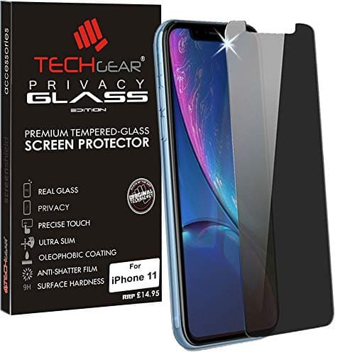 Image of TECHGEAR Anti Spy Screen Protector for iPhone 11 - PRIVACY GLASS Edition Genuine Tempered Glass Screen Protector Guard Cover Compatible with Apple iPhone 11
