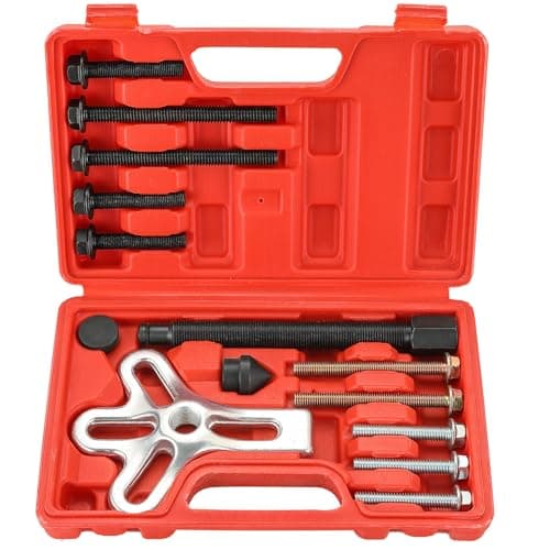 Image of DASBET 13PCS Harmonic Balancer Steering Wheel Puller Tool Flywheel Puller Crankshaft Pulley Puller Crankshaft Pulley Removal Steering Wheel Pulling Set (Silver)