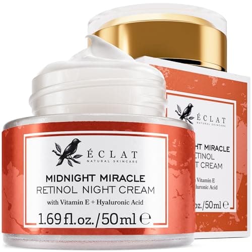 Image of Eclat Skincare Retinol Night Cream – Advanced Retinol Cream for Face with Hyaluronic Acid – Anti Aging to Smooth Wrinkles & Fine Lines - Firming & Hydrating Face Moisturizer for Women and Men 50 ml