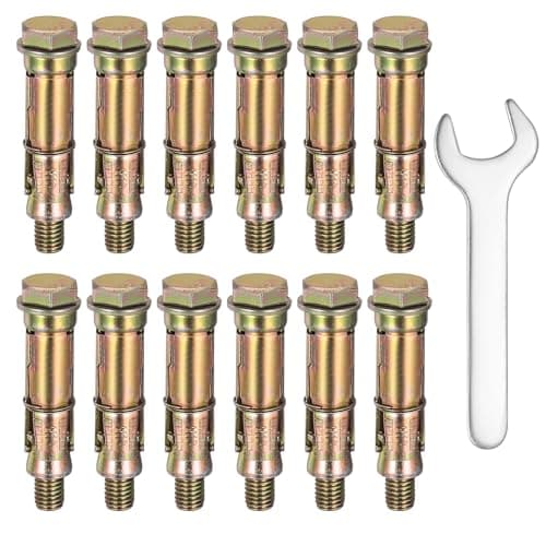 Image of 12 Pcs Concrete Anchor Bolts Plugs, M10 Heavy Duty Expansion Bolts, Shield Wall Anchors for Brick Wall Fixings Plugs, Masonry Concrete Screws, Expansion Screws(M10 x 70mm)