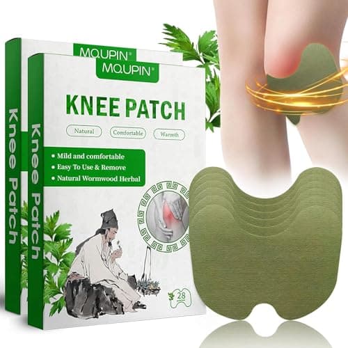 Image of MQUPIN Knee Pain Relief Patch,56 Pcs Pain Relief Patches,Wormwood Pain Relief Patches for Knee, Back, Neck, Shoulder Inflammation and Muscle Soreness