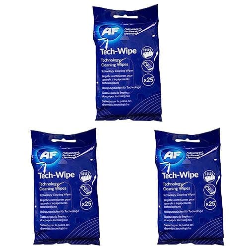 Image of AF Tech Wipes - 25 Pre Moistened Screen, Phone & Technology Cleaning Wipes MTW025P (Pack of 3)
