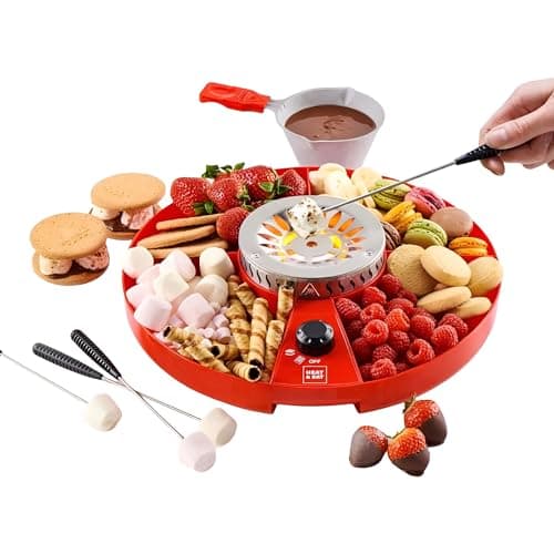 Image of Electric Smores Maker Indoor Marshmallow Roasting Kit – Flameless Tabletop Smores Maker With Food Tray Forks Non Stick Pot – Family Fun Marshmallow Toaster For Parties