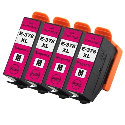 Image of Go Inks Magenta E-378XLM Compatible Ink Cartridge for use with Epson Expression Photo Printers (Pack of 4)