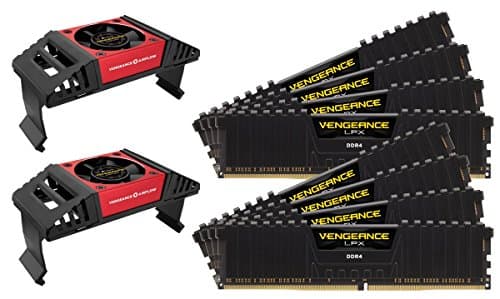 Image of Corsair CMK64GX4M8X3600C18 Vengeance LPX 64 GB (8 x 8 GB) DDR4 3600 MHz C18 XMP 2.0 High Performance Desktop Memory Kit with Airflow Fan, Black