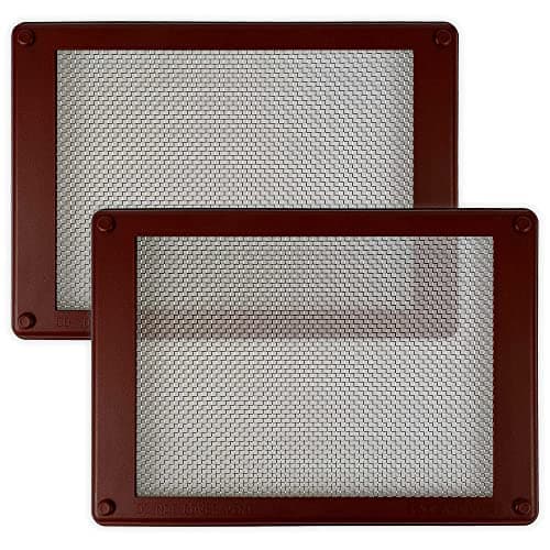 Image of Roshield Pest Proofing Air Brick Mesh Vent Cover | Mouse Insect Rodent Control Prevention x 2 (Brown, Medium)