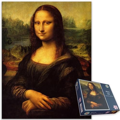 Image of 1000 Piece Jigsaw Puzzle - Mona Lisa by Leonardo da Vinci Fine Art For Adults