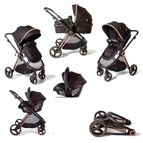 Image of Red Kite Push Me Pace i Travel System Including i-Size Infant Carrier Car Seat - Amber