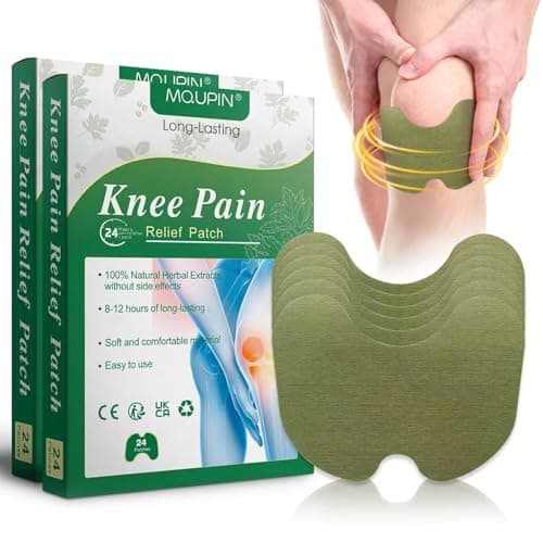 Image of 48 PCs Knee Pain Relief Patches,MQUPIN Pain Wormwood Relief Patch Plaster Warming Moxibustion,Up to 24h No Side Effect,Natural Herbal Patch for Arthritis Neck Shoulder Muscle Muscle Joint Pain Relief