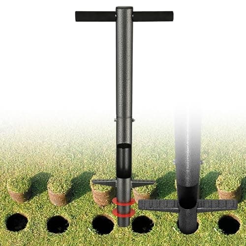 Image of 83cm Long Handle Bulb Planter, Heavy Duty Garden Sod Plugger with Depth Markings for Planting Tulips, Lilies, Weeding & Soil Test