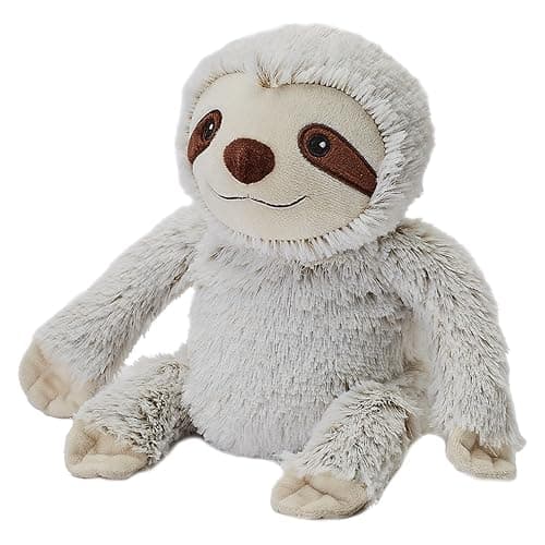 Image of Warmies Fully Heatable Cuddly Heating pad Scented with French Lavender - Marshmallow Sloth, Beige, Large 13''