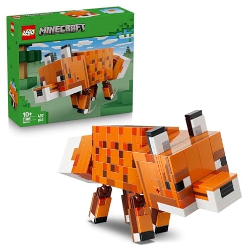 Image of LEGO Minecraft The Fox Toy - 3D Puzzle Animal Figure with Accessories - DIY Gaming Room or Bedroom Decor - Birthday Gift Idea for 10+ Year Old Boys, Girls & Fans - 21588