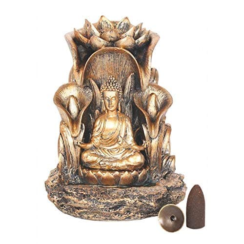 Image of Sacred Essence Buddha 14cm Backflow Waterfall Incense Burner