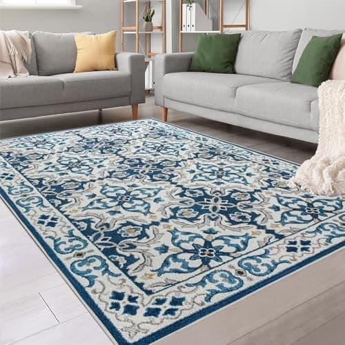 Image of Imperial Rooms Area Rugs for Bedroom - Vintage Rugs Living Room 120 x 170 Cm Modern Floor Carpet - Traditional Design Non Shedding Super Soft Large Rug - Easy to Clean (Luna)