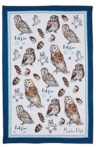 Image of Ulster Weavers Madeleine Floyd Owls Linen Tea Towel