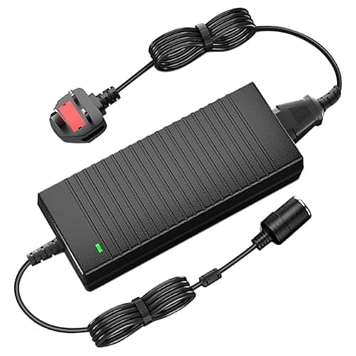 Image of Mains Voltage to 12V Converter-AC 240V to DC 12V Transformer with Female Inline Socket Connector Suitable for Cool Boxes Tyre Inflators Vacuum Cleaners and Other Portable Equipment Durable Power Lead.