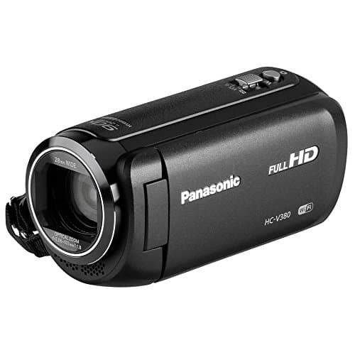 Image of Panasonic HC-V380EG-K Full HD Camcorder (Full HD, 50x Optical Zoom, 28 mm Wide Angle, Optical 5-Axis Image Stabiliser Hybrid OIS+ WiFi) Black