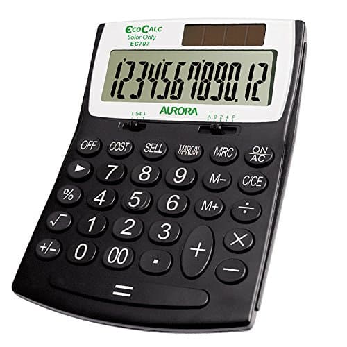 Image of Aurora EC707 EcoCalc Calculator (Made From Recycled Plastic)