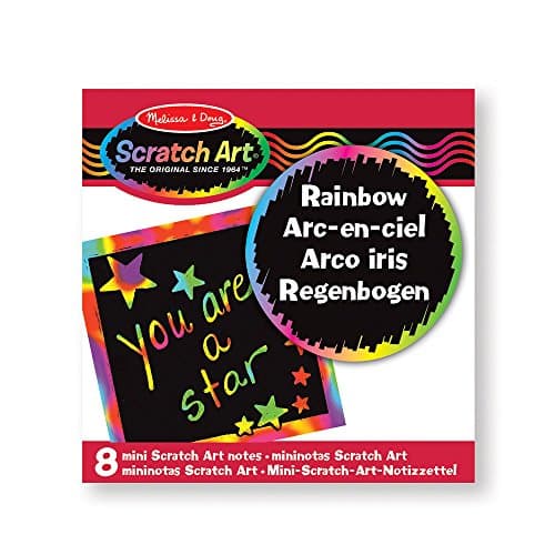 Image of Melissa & Doug 15931 Rainbow Mini Scratch Art Notes in Display