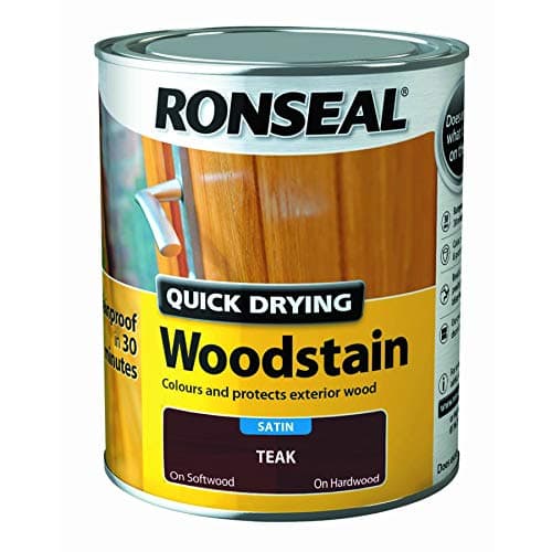 Image of Ronseal Quick Drying Woodstain Teak Satin 750ml