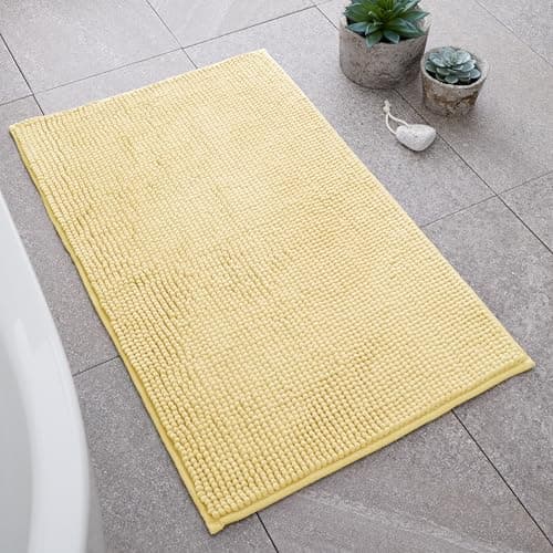 Image of Catherine Lansfield Bobble 50x80cm Bath Mat Yellow