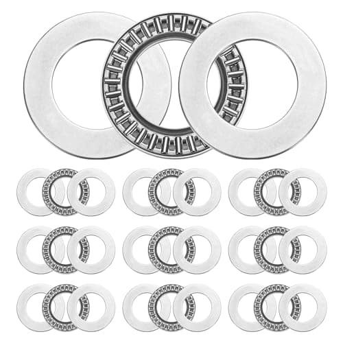 Image of sourcing map 10 Sets AXK2542+2AS Thrust Needle Roller Bearings with Washers, 25x42x4mm Chrome Steel Needles Roller Bearing, P5 (ABEC 5)