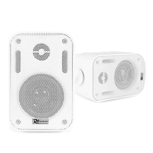 Image of Power Dynamics BGO30 Indoor Outdoor Wall Speakers Pair – White 3-Inch Passive Weatherproof IPX5 Speakers for Garden, Patio, Boat, Pool, Commercial and Home Audio Installations